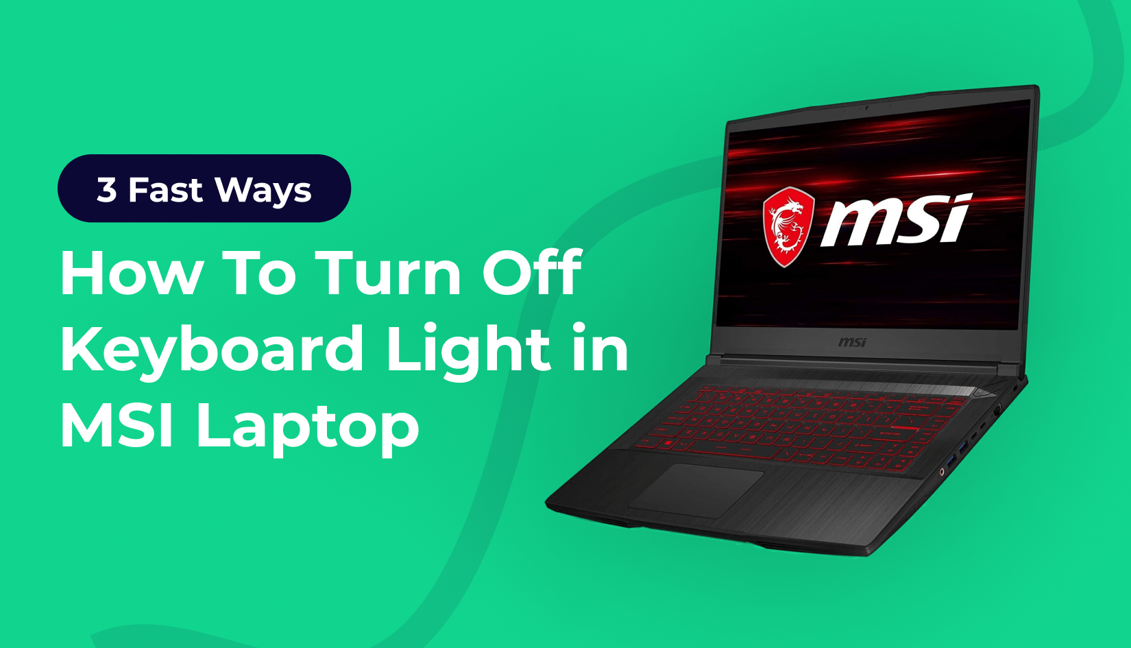 how to turn on keyboard light msi laptop