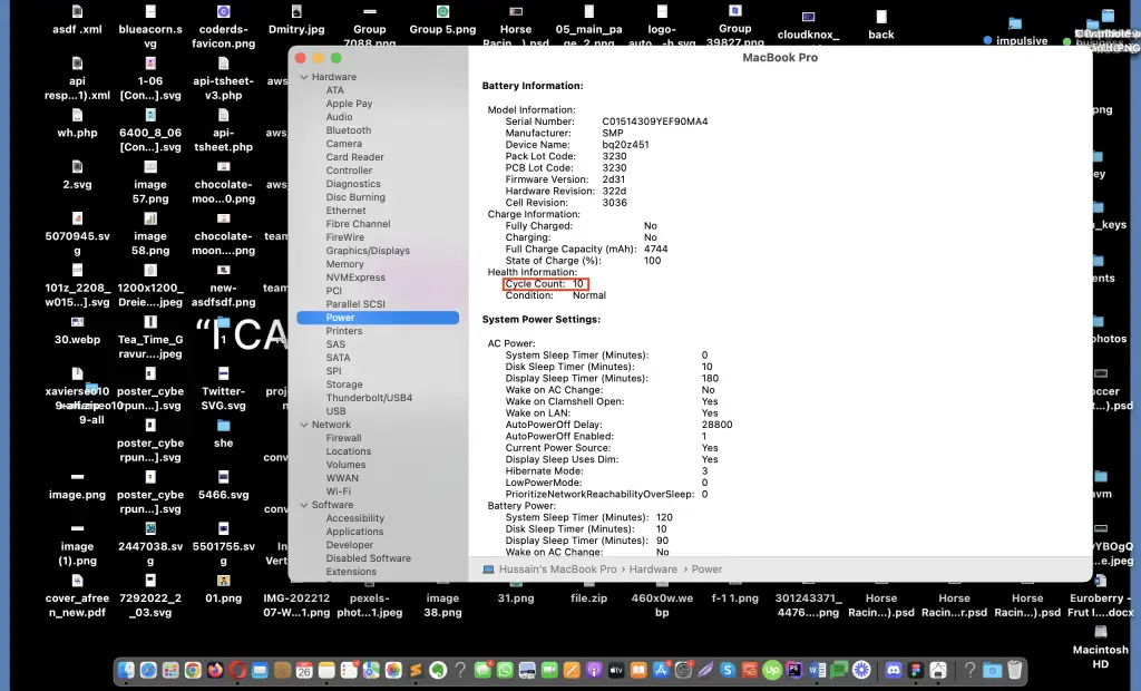 How to check battery cycle on macbook pro step 5