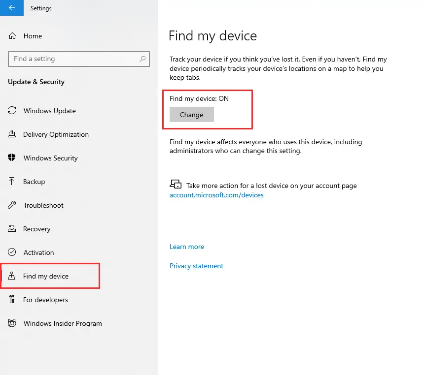 Step 3 - Look for the 'Find My Device' Option for Locate Stolen