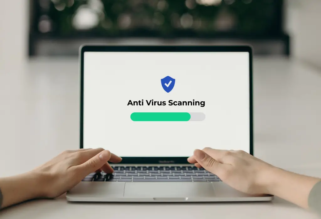 Scan your laptop with an antivirus to fix black horizontal lines on laptop screen